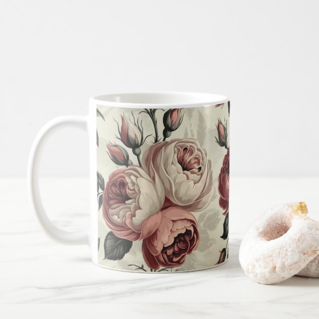 Mug romantique rose (Avec donut)