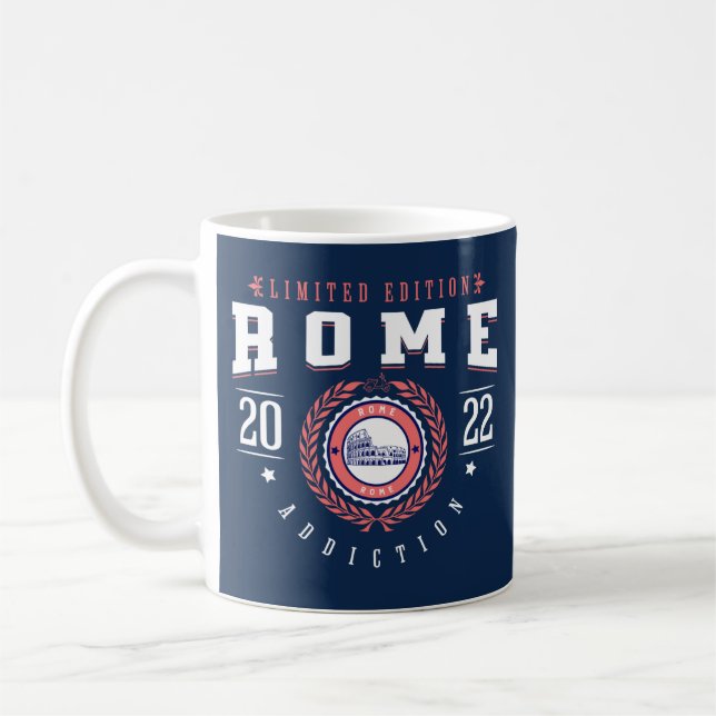 Mug Rome Italie City Voyageur Style Sport Marine (Gauche)