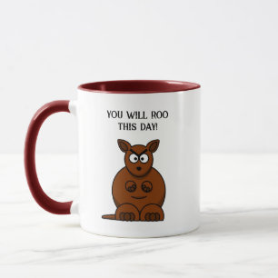 Mug Roo Ce Jour, Drôle Caricature Kangaroo En Colère