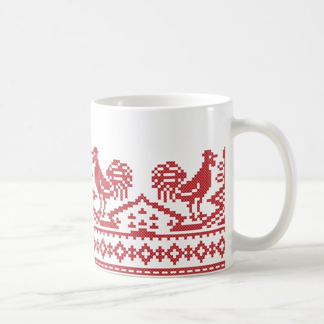 Mug Rooster cross-stitch (Droite)