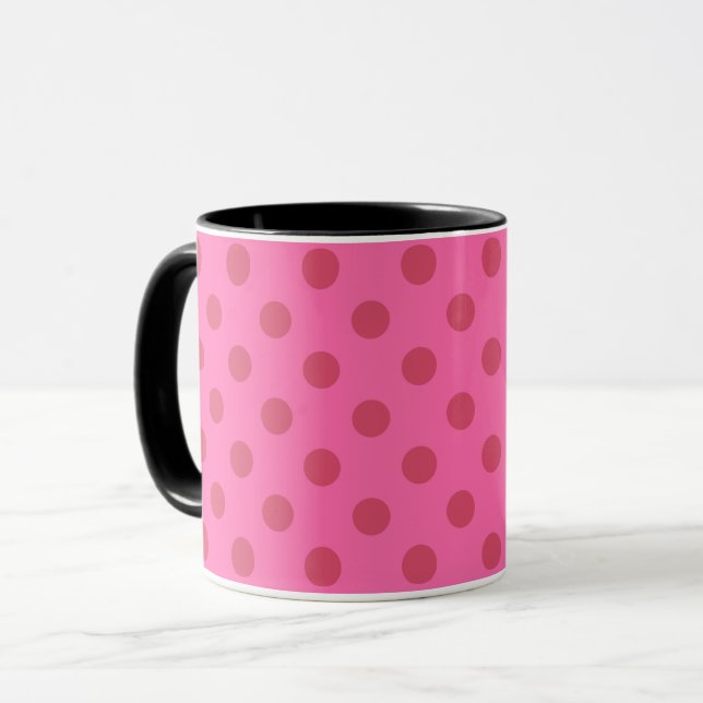 Mug Rose à pois (Devant gauche)