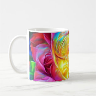Mug Rose arc-en-ciel psychédélique