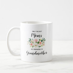 Mug Rose Blush Floral Personnalisé Grand-mère
