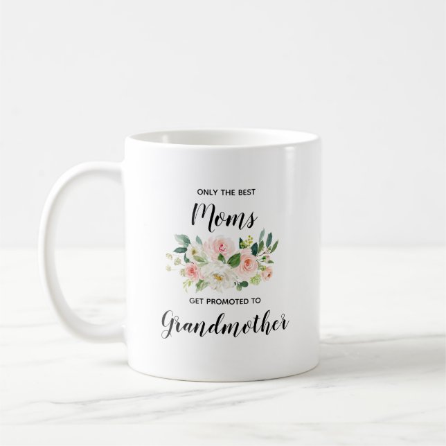 Mug Rose Blush Floral Personnalisé Grand-mère  (Gauche)