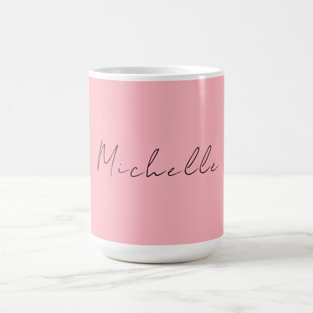 Mug Rose Clair Professionnel Écriture Manuscrite Class (Centre)