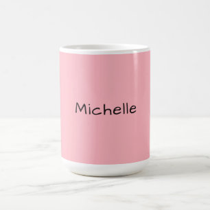 Mug Rose Clair Professionnel Unique Écriture Manuscrit