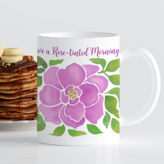 Mug Rose d'aquarelle violet