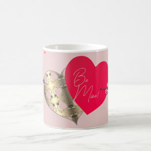 Mug Rose de bronze rose Coeur rouge Saint Valentin