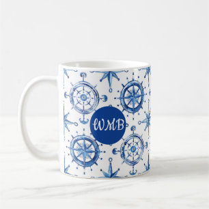 Mug Rose de café Monogramme personnalisé