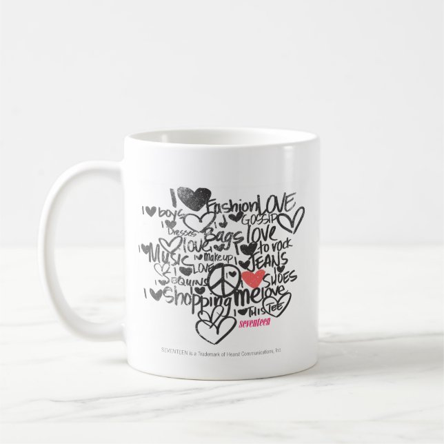 Mug Rose de graffiti (Gauche)