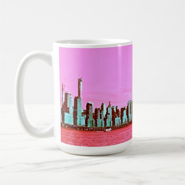 Mug rose de New York par Tamara Diaz Art  (Gauche)