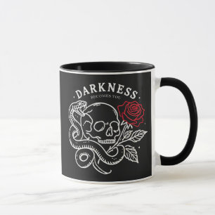 Mug Rose de serpent crâne