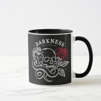 Mug Rose de serpent crâne