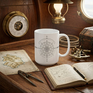 Mug Rose des vents de découverte de direction 