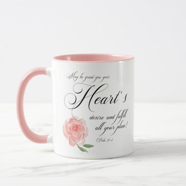 Mug Rose désir du coeur (Gauche)