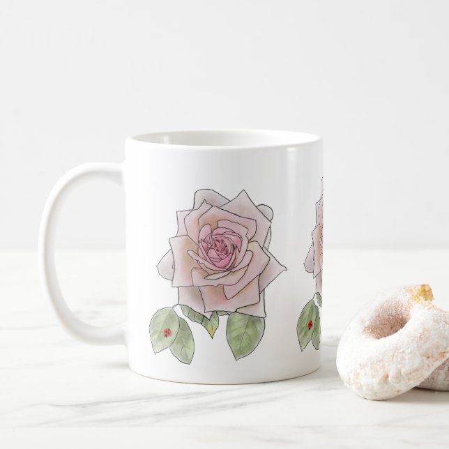 Mug Rose et Ladybird (Avec donut)