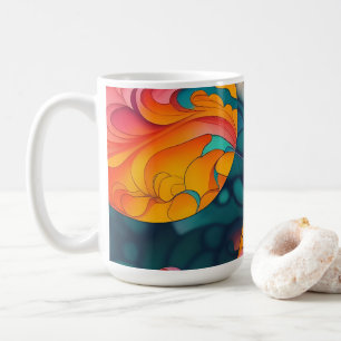 Mug rose et or pleine lune Arbre Silhouette
