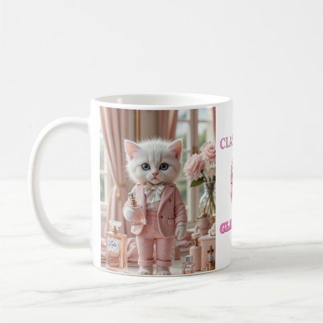 Mug rose - Glam Meow Lola (Gauche)