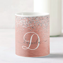 Mug Rose Gold brossé Parties scintillant métallique No