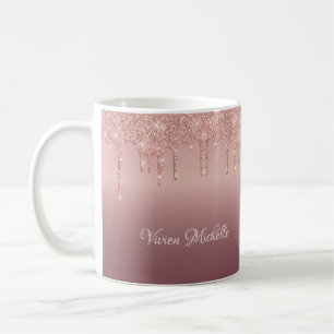 Mug Rose Gold Pailleté qui dégouline