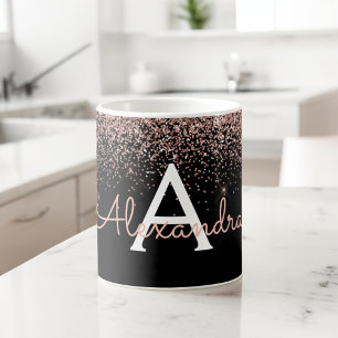 Mug Rose Gold - Pink Sparkle Parties scintillant Nom d