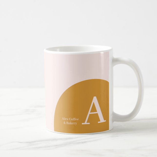 Mug Rose & Jaune | Publicité d'entreprise Colorée (Droite)