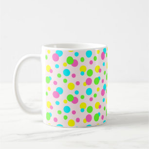 Mug Rose jaune violet bleu rose mou Pote point