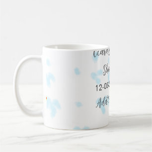 Mug Rose mignon baby shower aquarelle moderne dat