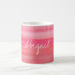 Mug Rose moderne personnalisé de rose de fille