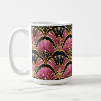 MUG ROSE NOIR OR ART DÉCO MOTIFS