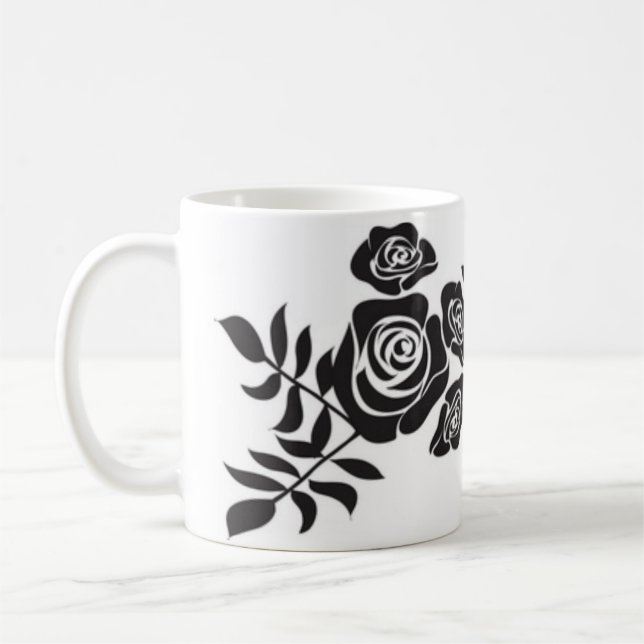 Mug Rose noir pour bestie (Gauche)