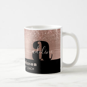 Mug Rose or brossé Parties scintillant métal brossé Mo