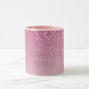 Mug Rose or rose Parties scintillant or étincelle