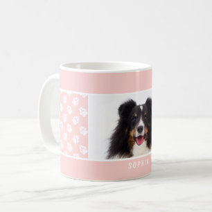 Mug Rose Pâle Photo Personnalisé d'Animal de Compagnie