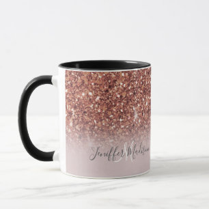 Mug Rose personnalisé Parties scintillant Gold Driver