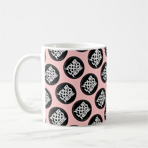 Mug Rose poudré logo personnalisé modèle entreprise em