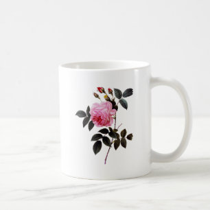 Mug Rose rose fleur, Pierre Joseph Redouté