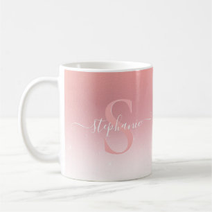 Mug Rose rose Shimmer Parties scintillant fille Monogr
