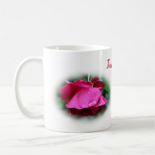 Mug Rose rouge après la pluie Personnalisé
