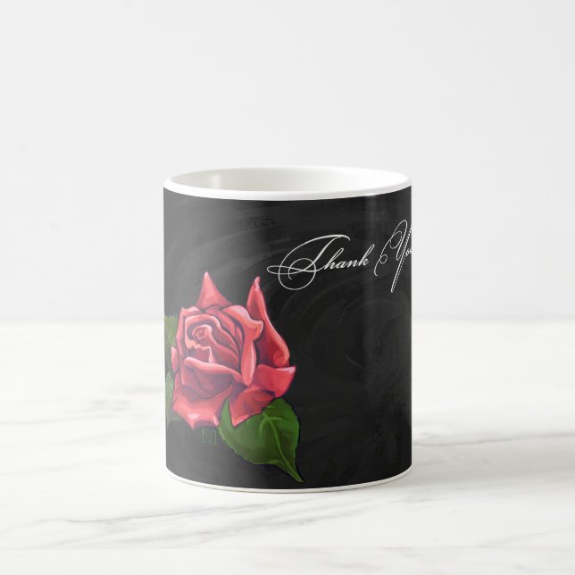 Mug Rose rouge Merci (Centre)