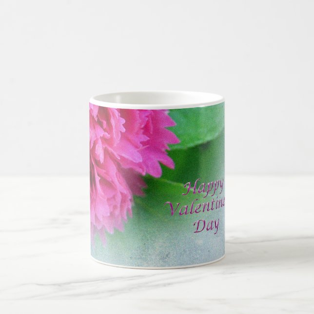 Mug rose sauvage rose joyeuse Saint-Valentin (Centre)