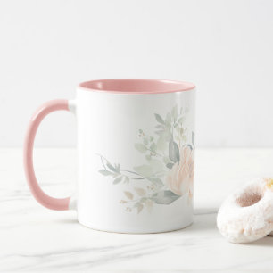 Mug Rose simple Moderne rose floral pour elle