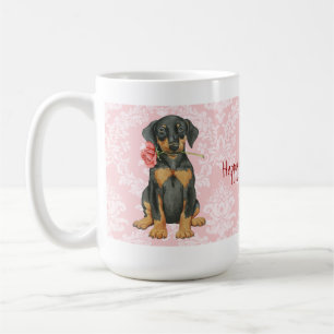 Mug Rose Valentine Doberman