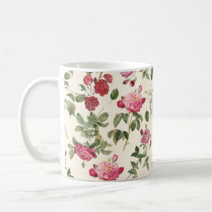 Mug Rose vintage à la crème florale