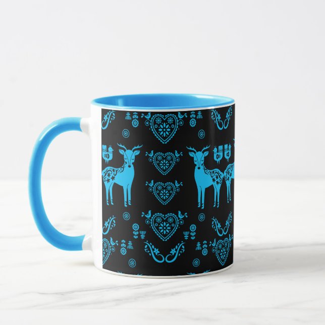 Mug Rosemaling Norwegian Folk Art (Gauche)