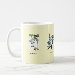 Mug Rosemary de la tige de persil et Herbes de thym