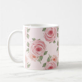 Mug Roseraie rose vintage cottage motif floral