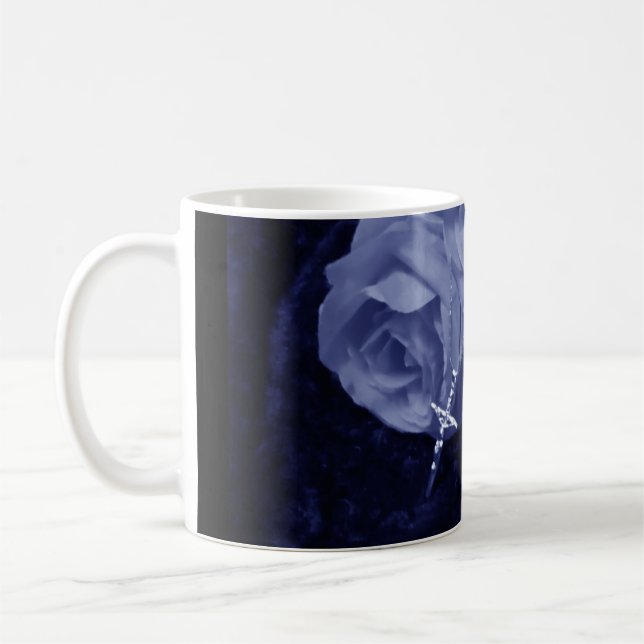 Mug Roses bleus et croix | Musique (Gauche)