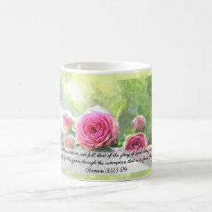 Mug Roses d'aquarelle avec le 3h23 de Romains et 24