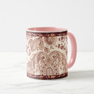 Mug Roses en dentelle rose